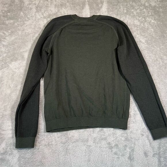 Ted Baker London Men's Pullover Sweater Size 2 Green Crew Neck Classic Preppy - Picture 9 of 10